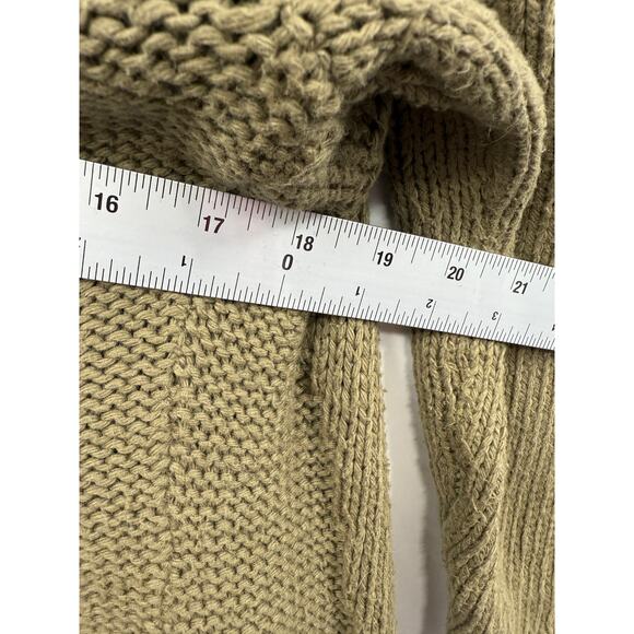 Anthropologie Angel Of The‎ North Olive Green Cardigan Open Chunky Knit Size M - Picture 5 of 6